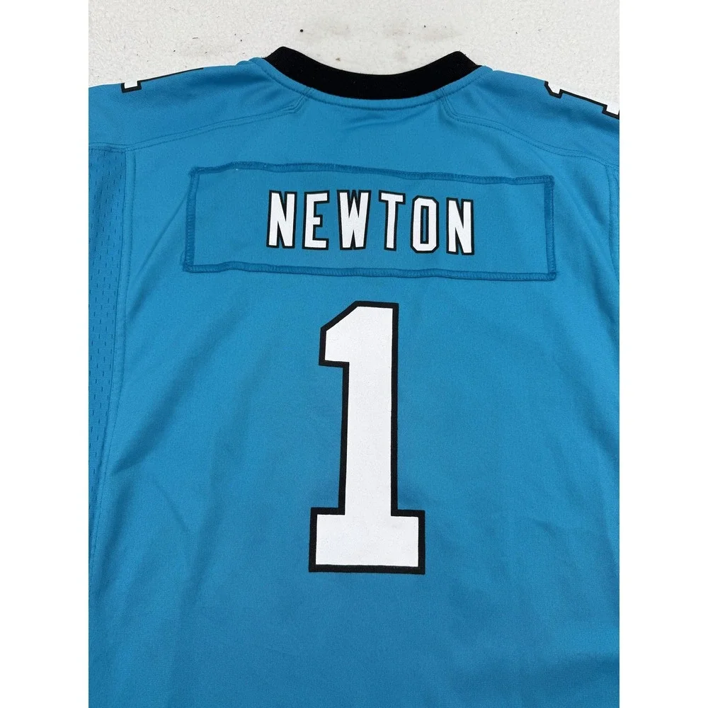 Carolina Panthers Football Jersey Boys Youth XL Blue NFL Nike Newton 1 On Field